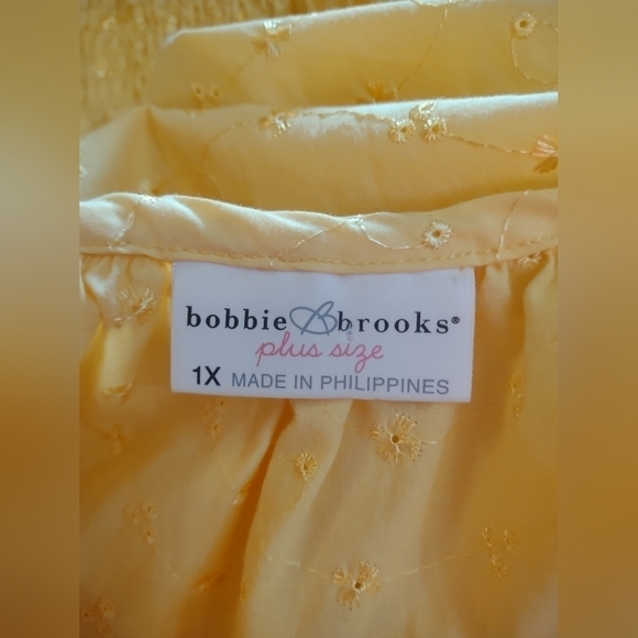 Bobbi brooks women's yellow plus size 1x shirt top blouse - Picture 5 of 5
